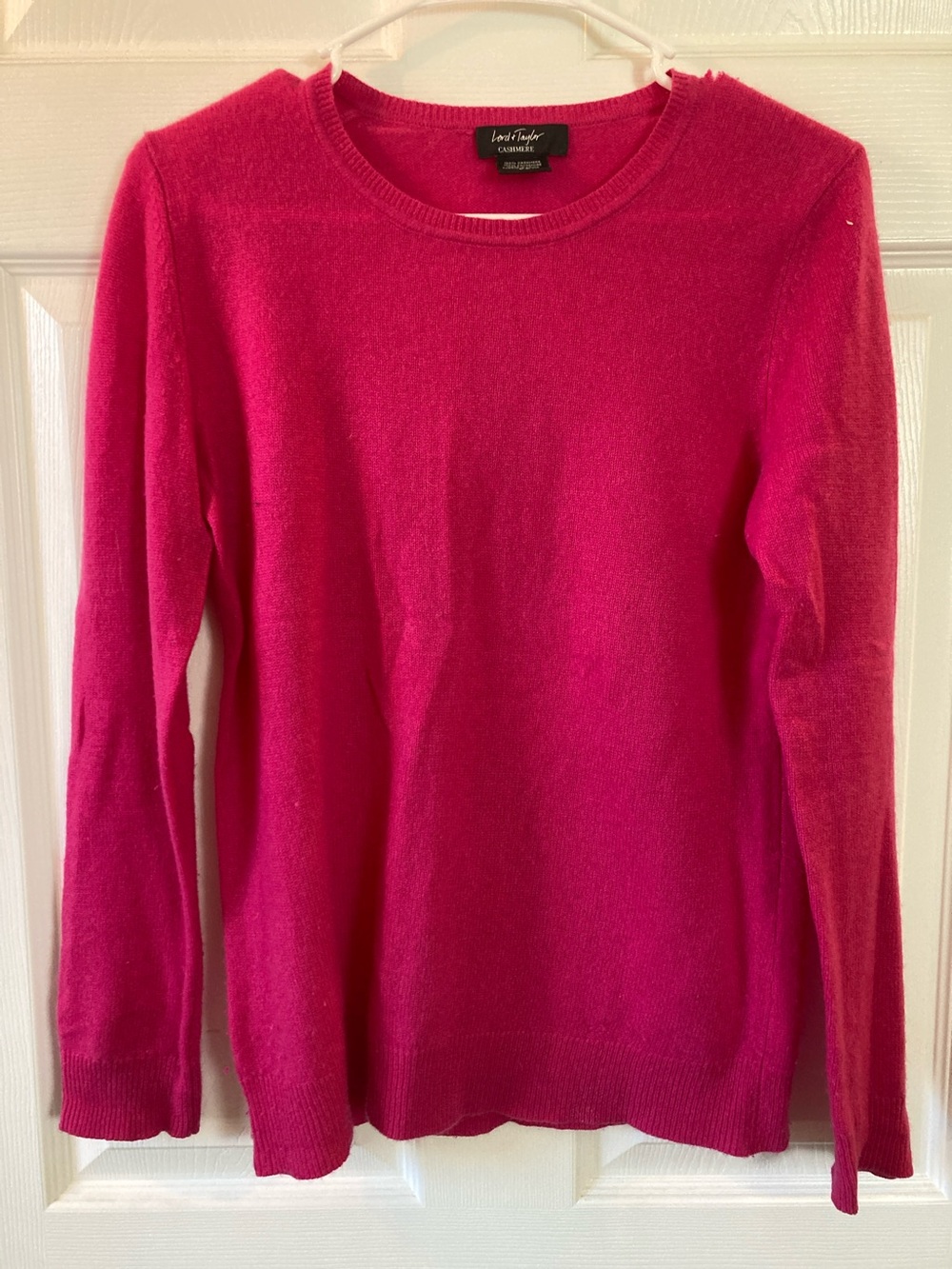 Lord & Taylor Bright Pink Crewneck Sweater